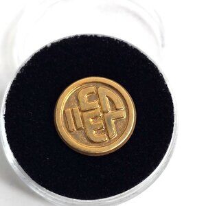 Vintage Lapel Pin Brass Round Collectible